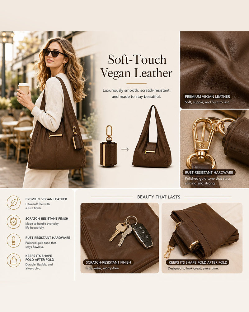 Charm Transformable Bag – Stylish Vegan Leather Tote & Keychain Charm 2024 f/w accessories spring summer