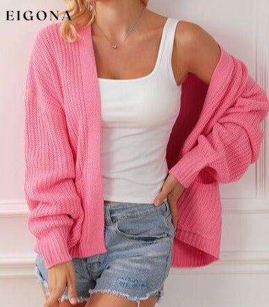 Open Front Dropped Shoulder Cardigan Clothes Ship From Overseas SYNZ