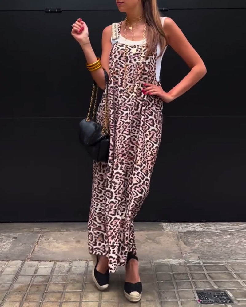 Abito con stampa leopardata