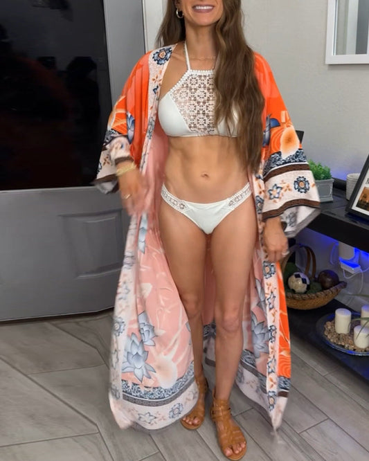 Copricostume casual con stampa natalizia