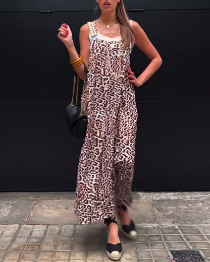 Abito con stampa leopardata