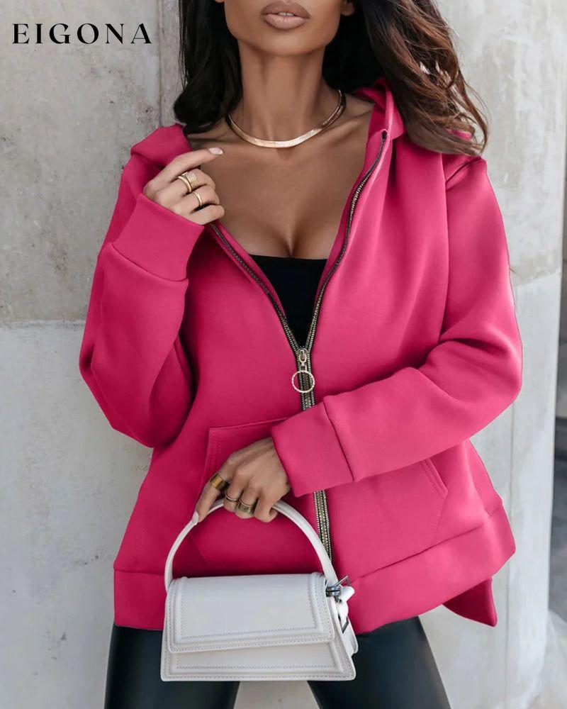 Loose casual coat with pocket Fuchsia 2023 F/W 23BF clothes jackets & coats Tops/Blouses