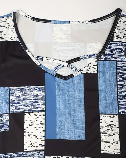 Contrast Print Stylish Tank Top