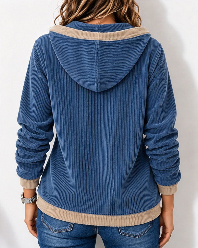 Corduroy Tie Hooded Sweatshirt 2024 f/w hoodies