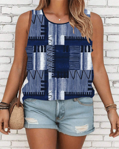 Canotta senza maniche con stampa vintage