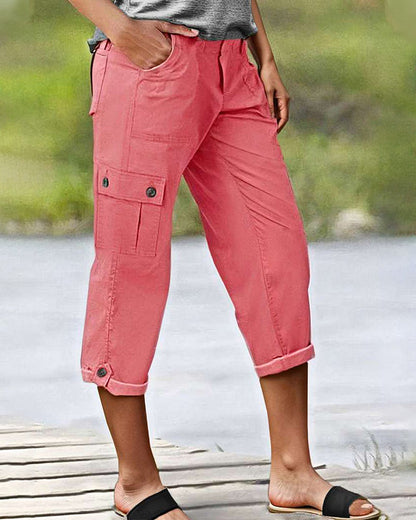 Pantaloni cargo casual a sette punti