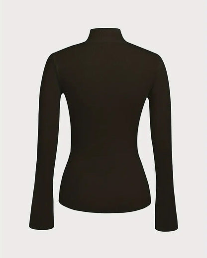 Stand Collar Cross Button Sweater