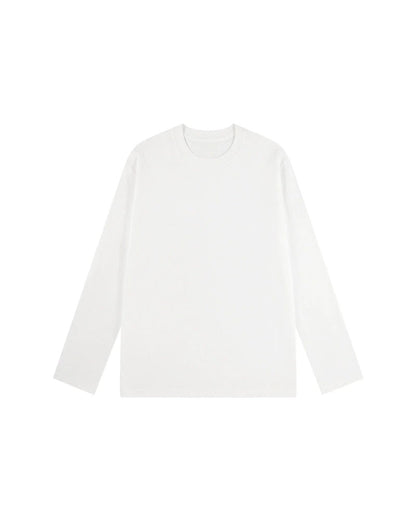 Men's Crew Neck Long-Sleeve Slit T-Shirt