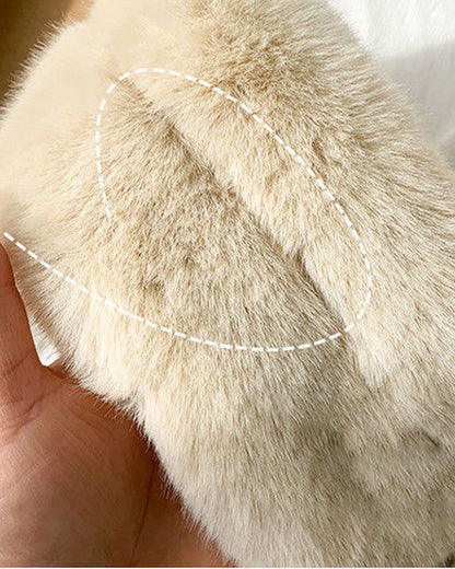 Fashionable Knitted Patchwork Fur Scarf