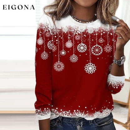 Casual Christmas Print T-Shirt 9.99 best Best Sellings clothes Plus Size Sale tops Topseller