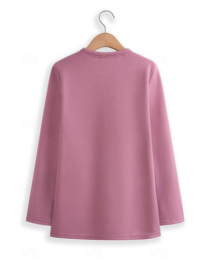 Lässiger, warmer Plüsch-Zweiteiler mit Textdruck