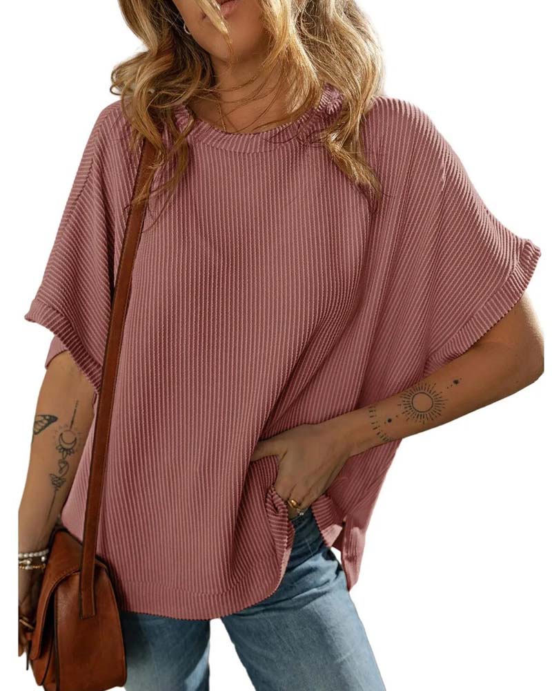 Loose-Fit Crew Neck Casual T-Shirt
