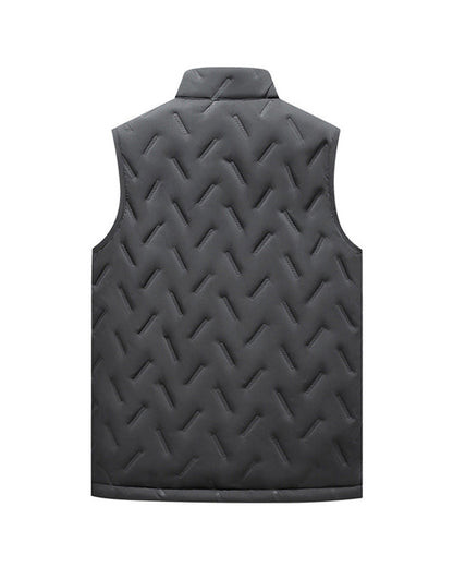 Unisex Winter Warm Casual Sleeveless Quilted Vest With Fleece Lining 2024 f/w coats