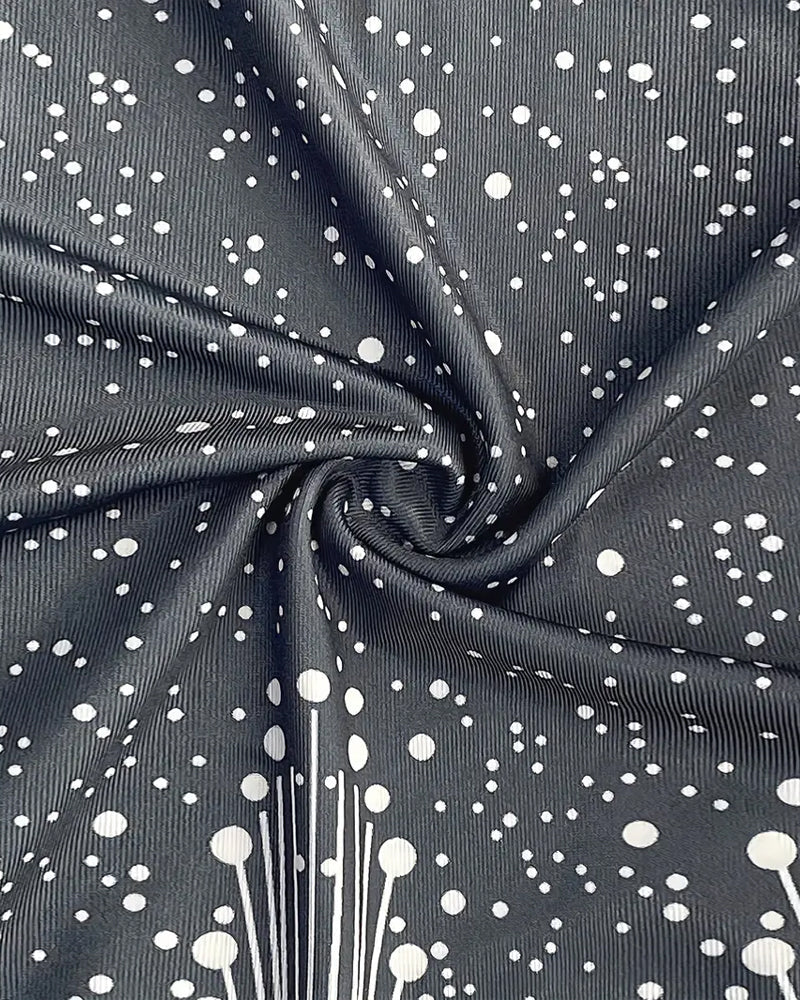 Abito stampato senza maniche con scollo a V