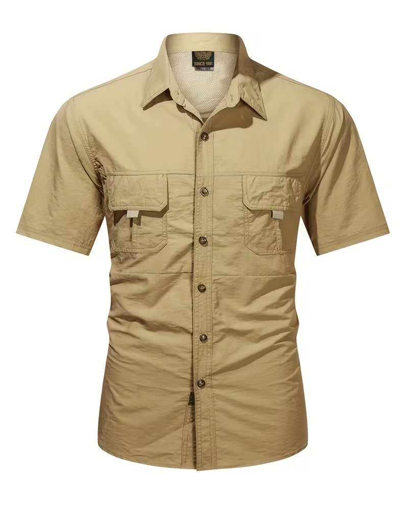 Casual Breathable Short Sleeve Shirt shirts man spring summer