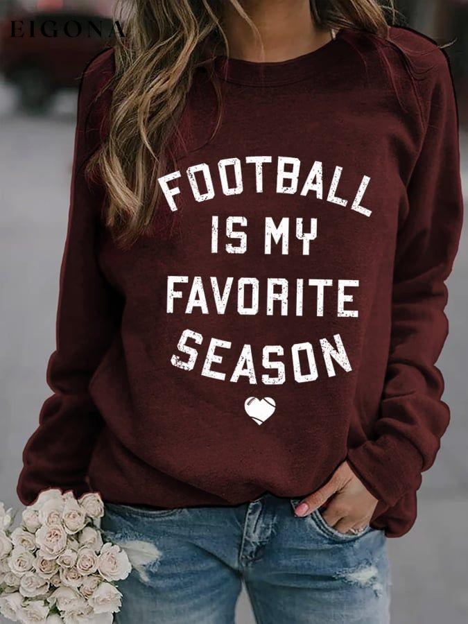 Women's Football Is My Favorite Season Sweatshirt ball print