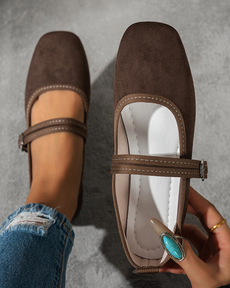 Women's Vintage Classy Elegant Square Toe Classic Mary Jane Shoes 2024 f/w shoes spring summer