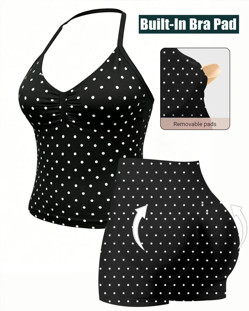 Halter Tank Top Sports Set