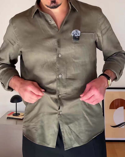 Men's Collared Pocket Shirt