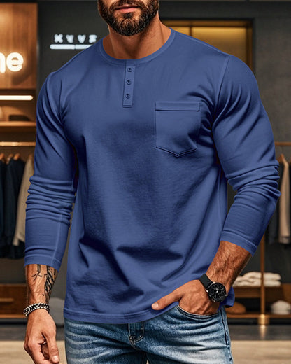 Breathable Pullover Long-Sleeved Men's Top