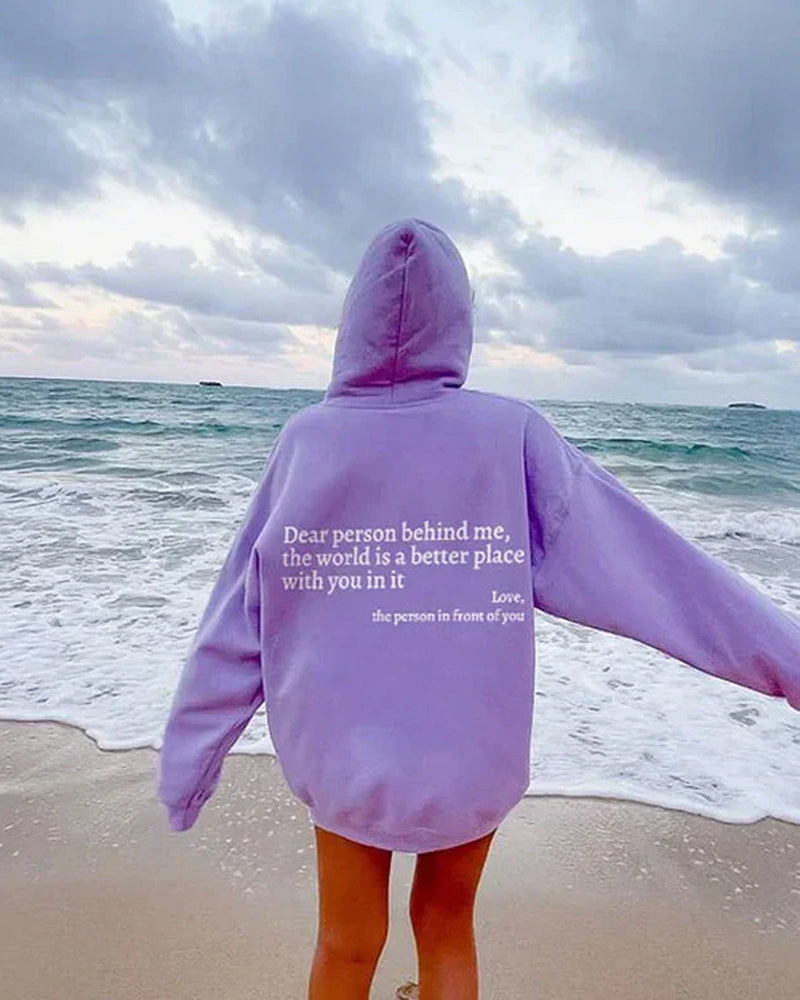 Dear Person Behind Me' Sweatshirt 2024 f/w hoodies spring