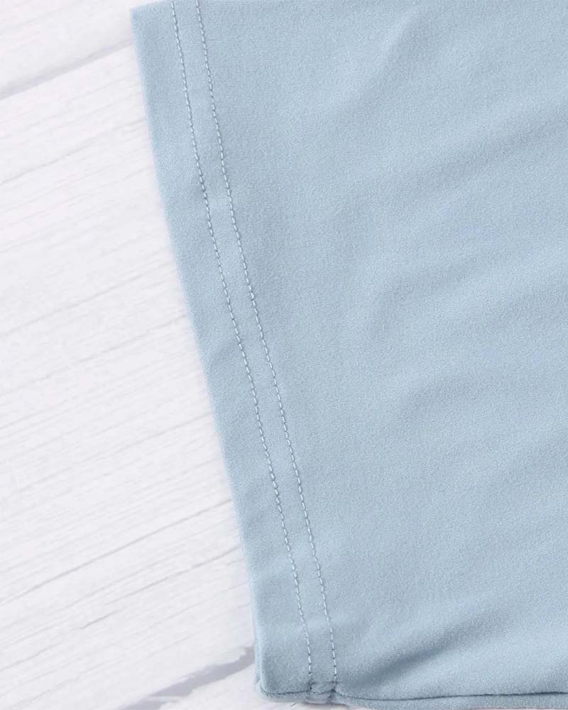 Heart-Shaped Round Neck Short-Sleeved Simple Top