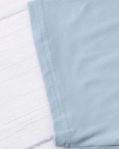 Heart-Shaped Round Neck Short-Sleeved Simple Top