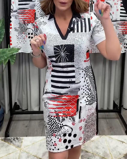 Abito da pendolare alla moda con scollo a V