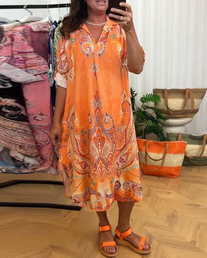 Kleid mit Retro-Reversdruck