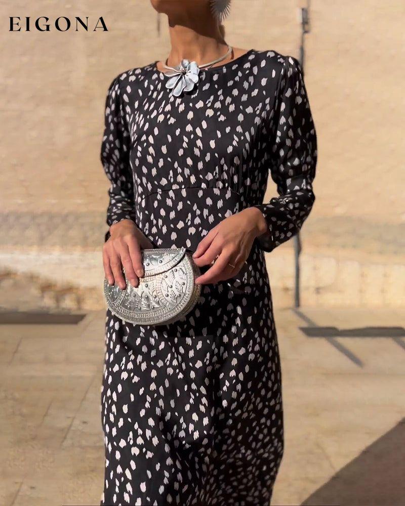 Vintage Round Neck Dress 2023 f/w 23BF casual dresses Clothes Dresses spring