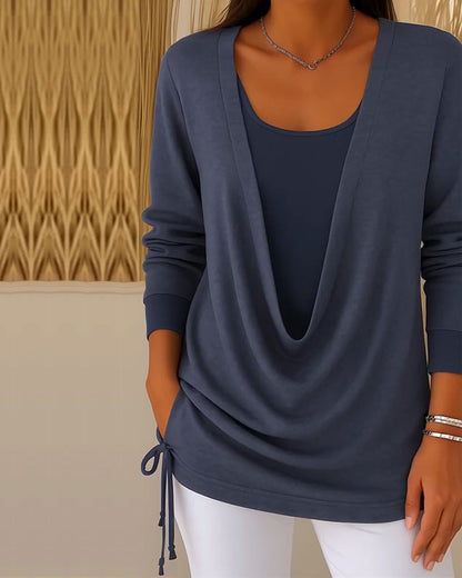 Fake Two-Piece Fashion Tops