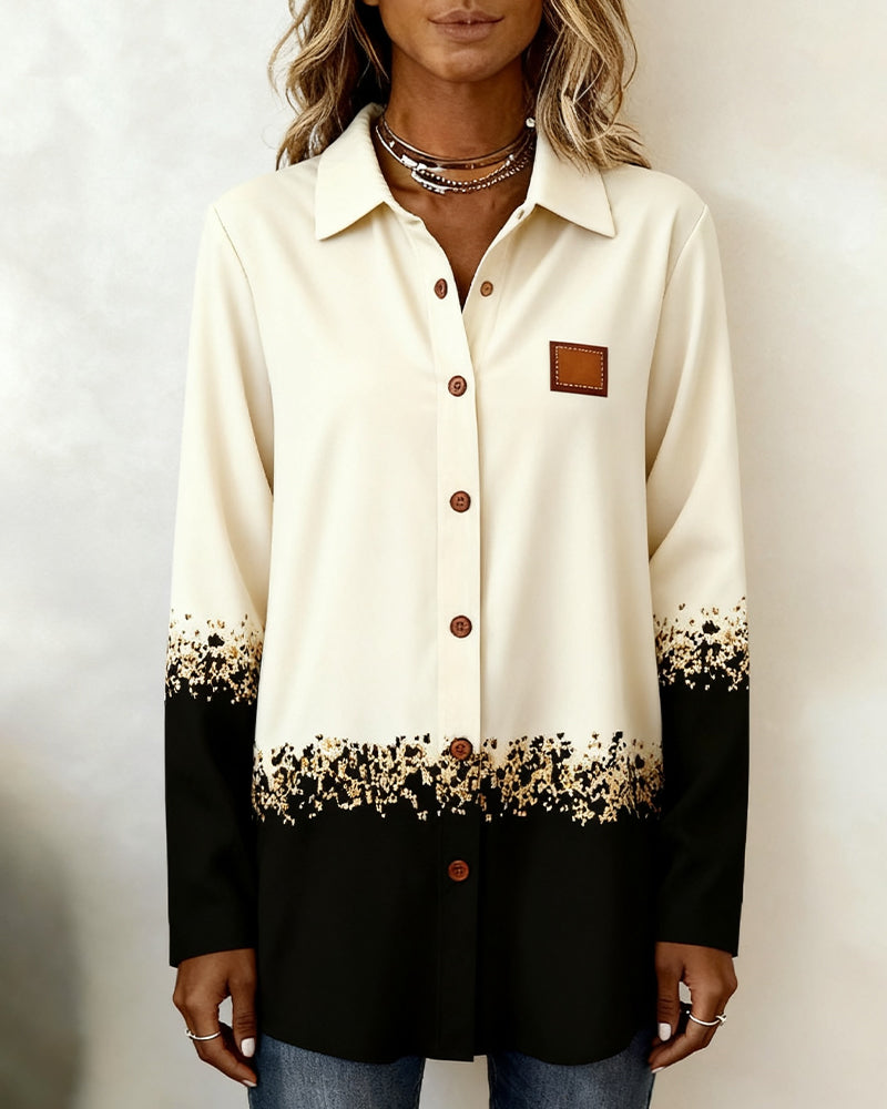 Casual Button-Front Printed Shirt