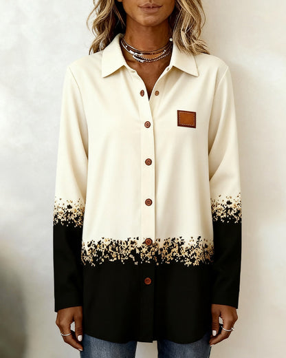 Casual Button-Front Printed Shirt