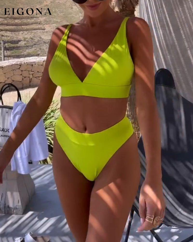 Sexy solid-colored swimwear spring summer swimsuit