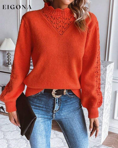 Solid Color Casual Pullover 2023 f/w 23BF clothes spring Sweaters sweaters & cardigans Tops/Blouses
