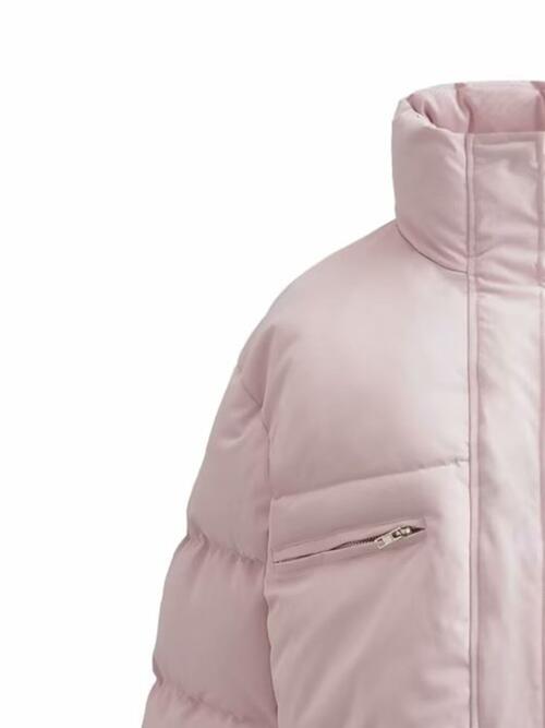 Snap and Zip Closure Drawstring Cropped Winter Coat clothes Jackets & Coats K&BZ Ship From Overseas