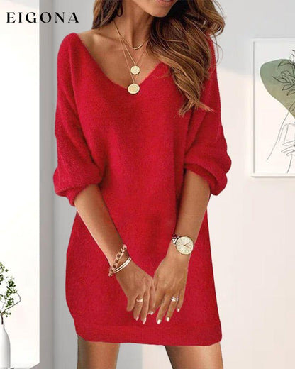 Casual V-neck sweater Dress 2023 f/w 23BF casual dresses Clothes Dresses spring