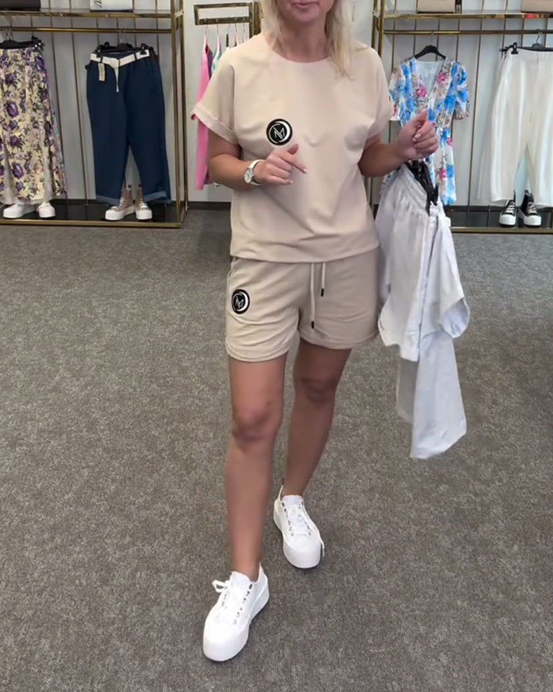 Sports Casual Shorts Set