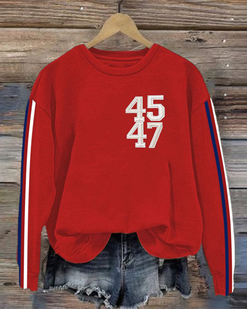 Women's Retro 45 47 Print Sweatshirt 2024 f/w MAGA sweatshirts