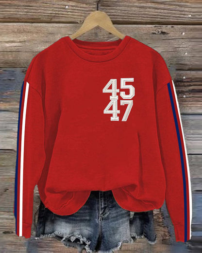 Women's Retro 45 47 Print Sweatshirt 2024 f/w MAGA sweatshirts