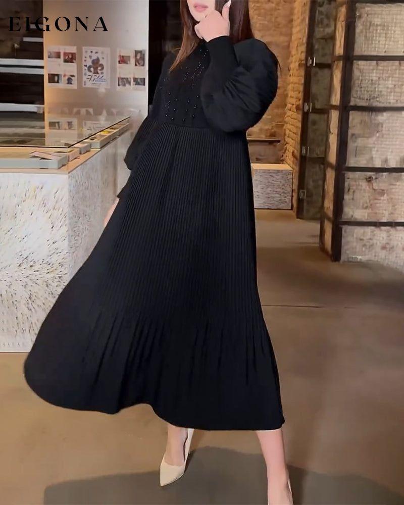 Lantern sleeve solid color elegant dress 2023 f/w 23BF casual dresses Clothes Dresses spring