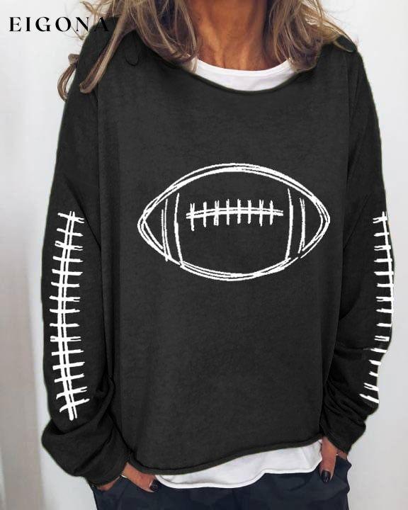 Women's Game Day Football Print Sweatshirt ball print