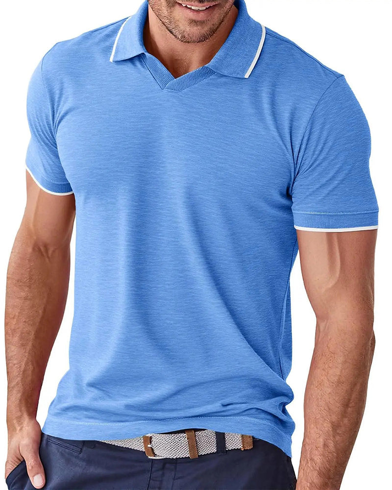 Casual Lapel Short-Sleeved T-Shirt