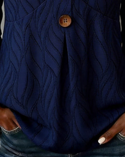 Textured Ruffle-Trim Blouse