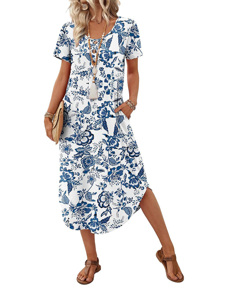 A Hem Printed Dress