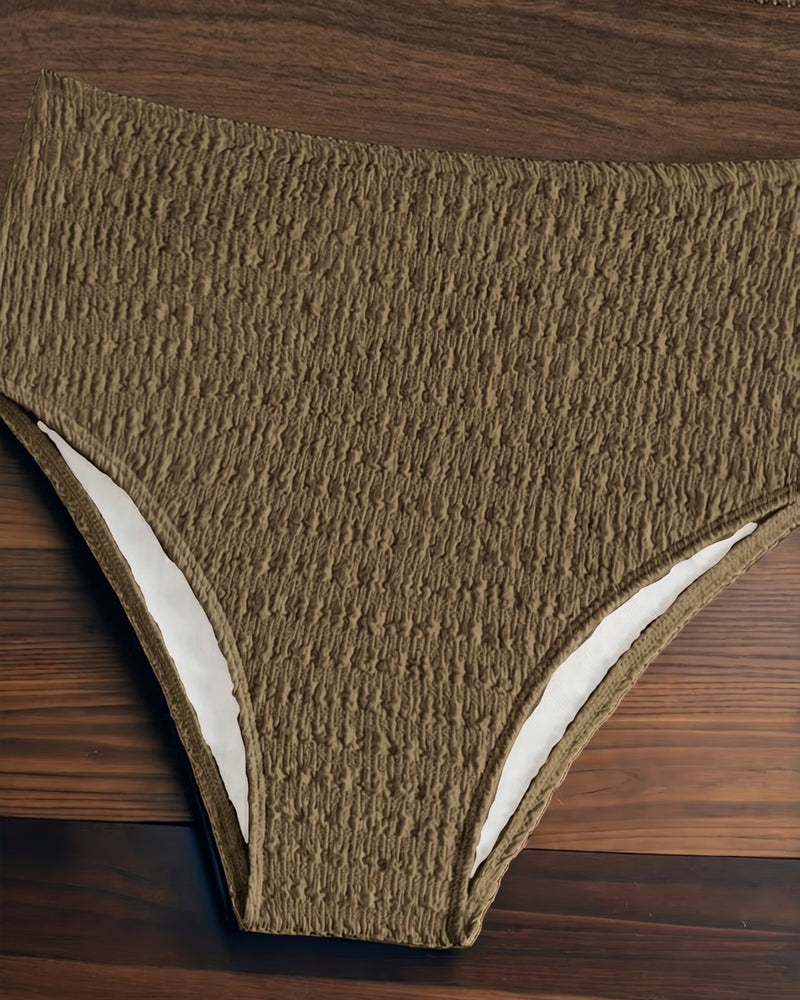 V-Neck High Waist Bikini