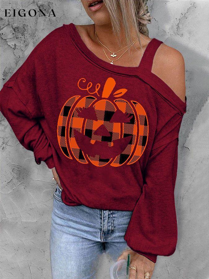 Pumpkin Cold Shoulder Tee