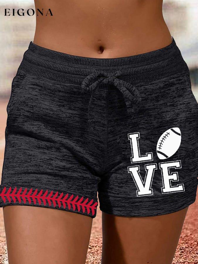 Women's Casual LOVE FOOTBALL Printed Sweatpants ball print