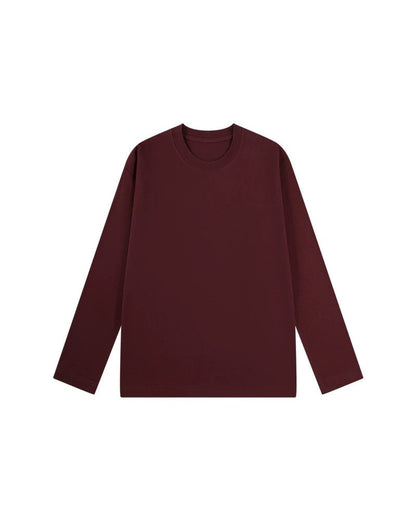 Men's Crew Neck Long-Sleeve Slit T-Shirt