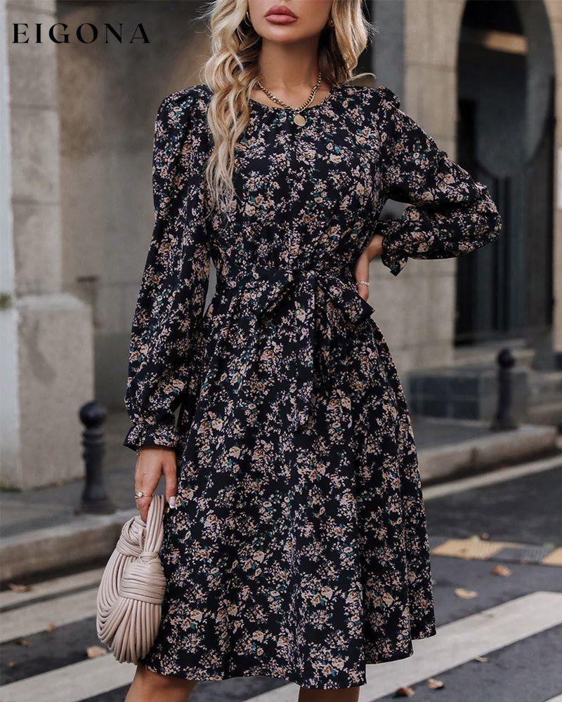 Floral print elegant dress 2023 f/w 23BF casual dresses Clothes Dresses spring